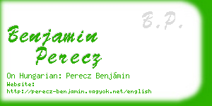 benjamin perecz business card